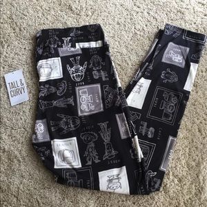 LuLaRoe NWT TC B&W Toy Story Leggings
